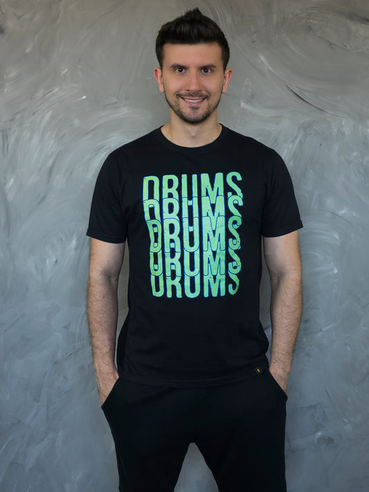 Camiseta Five Drums Preta